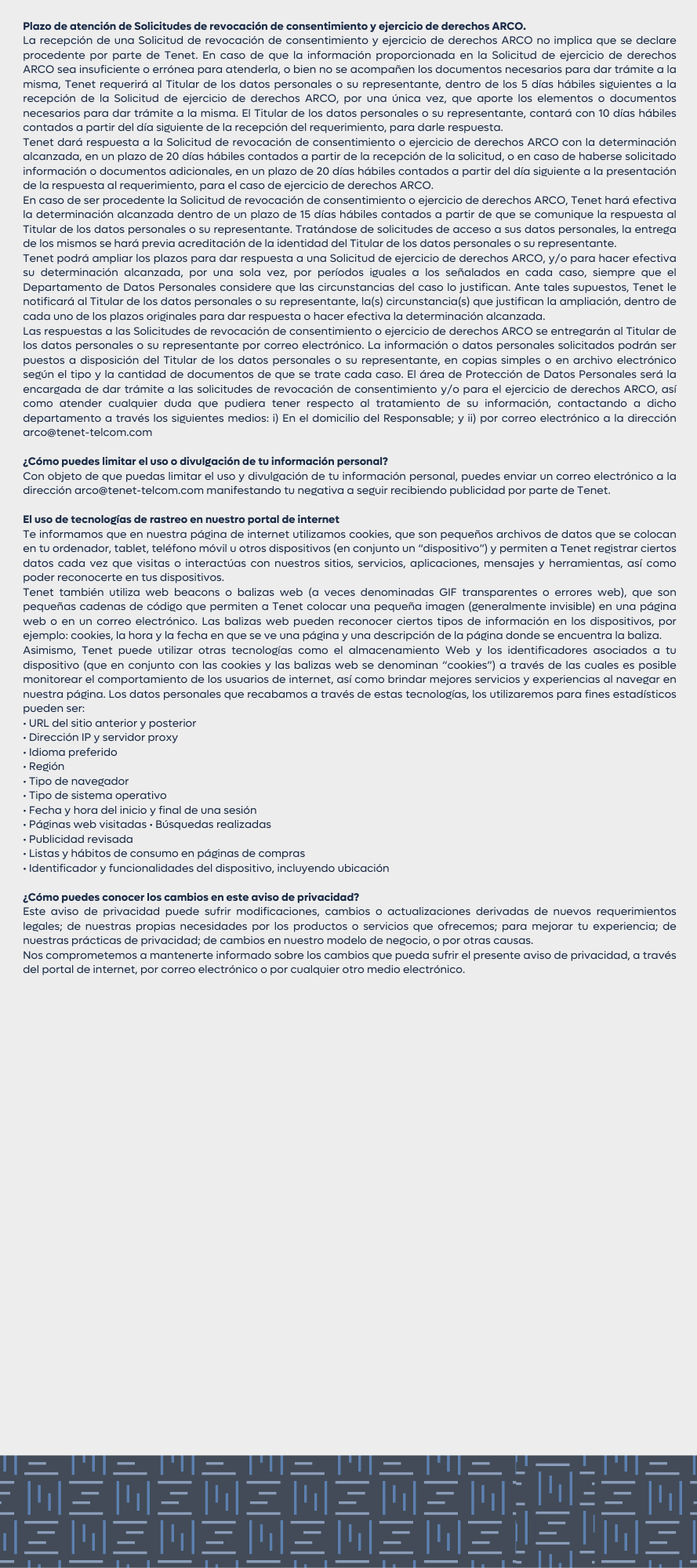 Aviso de Privacidad Parte 2